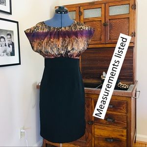 The Limited, sz 2, black silky orange and purple